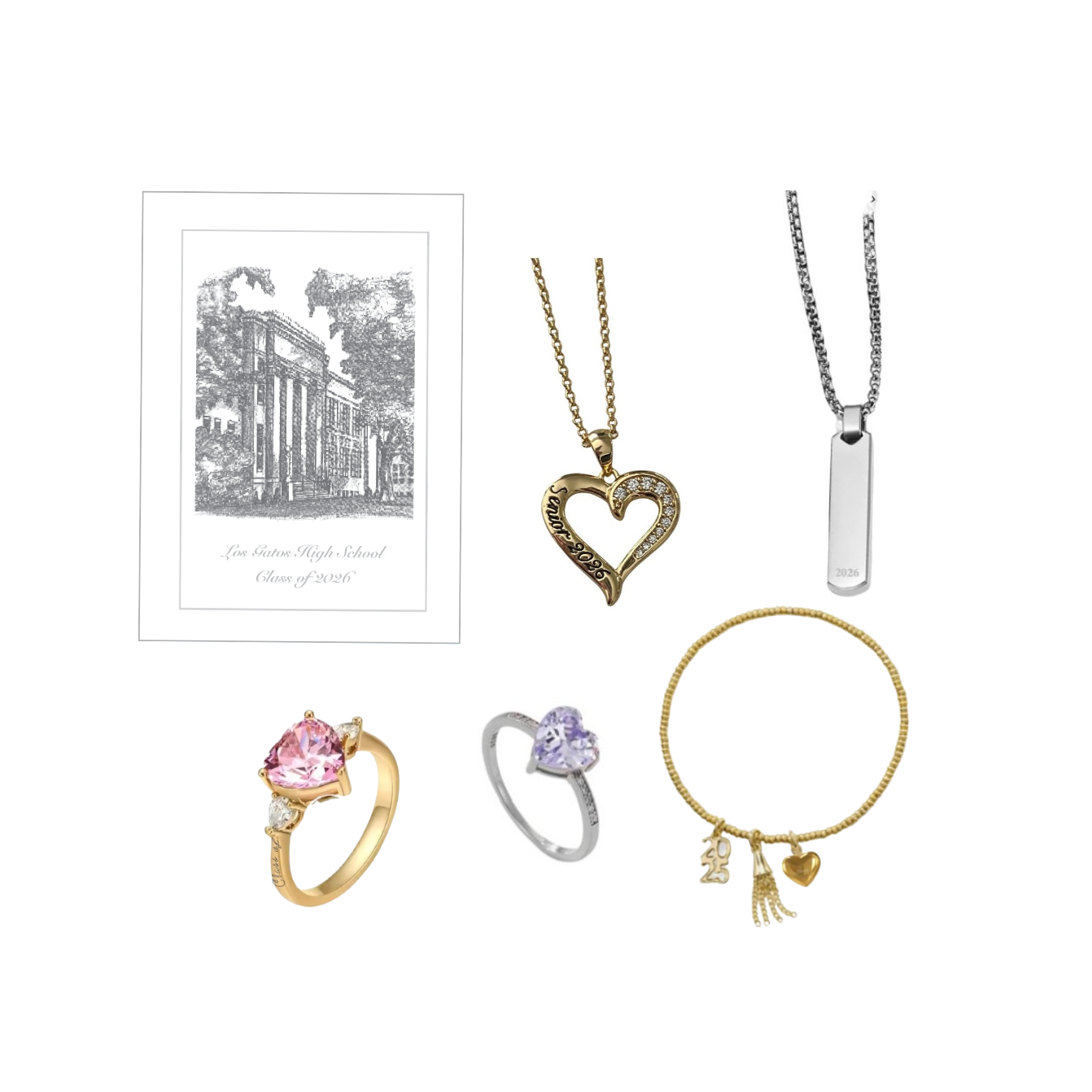Grad Announcements (10) & Your Choice of 1 Senior Jewelry