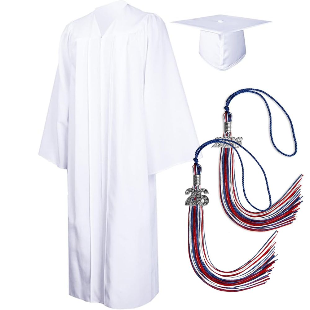 Cap, Gown & Regular Tassel with Ice or Mascot Tassel