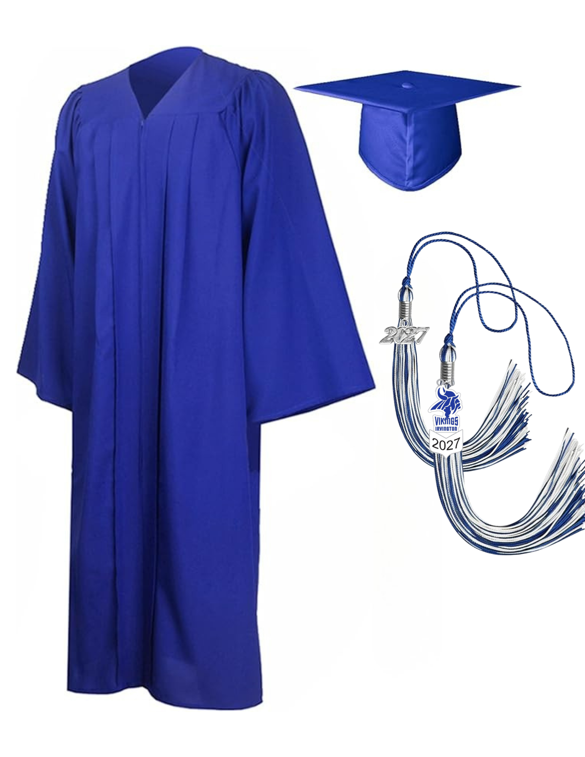 Cap, Gown & Regular Tassel with Ice or Mascot Tassel
