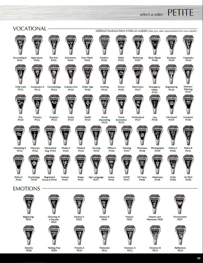 School Class Ring OP14 (Petite)