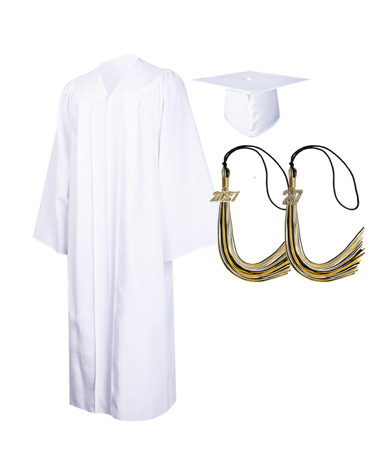 Cap, Gown & Regular Tassel with Ice or Mascot Tassel