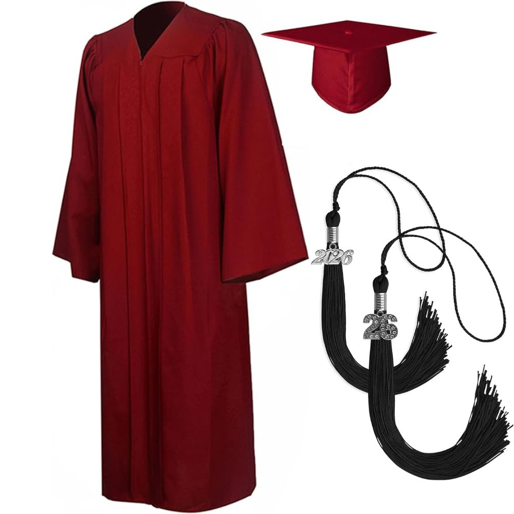 Cap, Gown & Regular Tassel with Ice or Mascot Tassel
