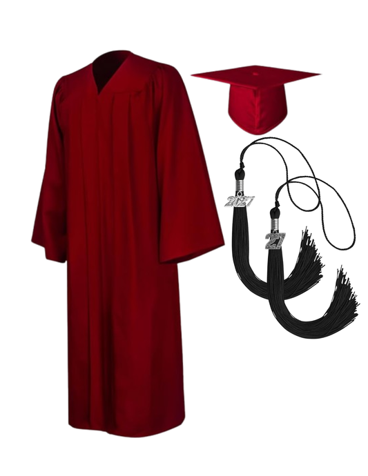 Cap, Gown & Regular Tassel with Ice or Mascot Tassel