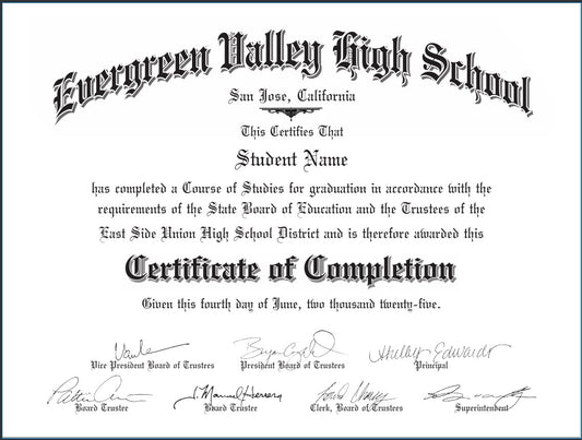 Certificate of Completion