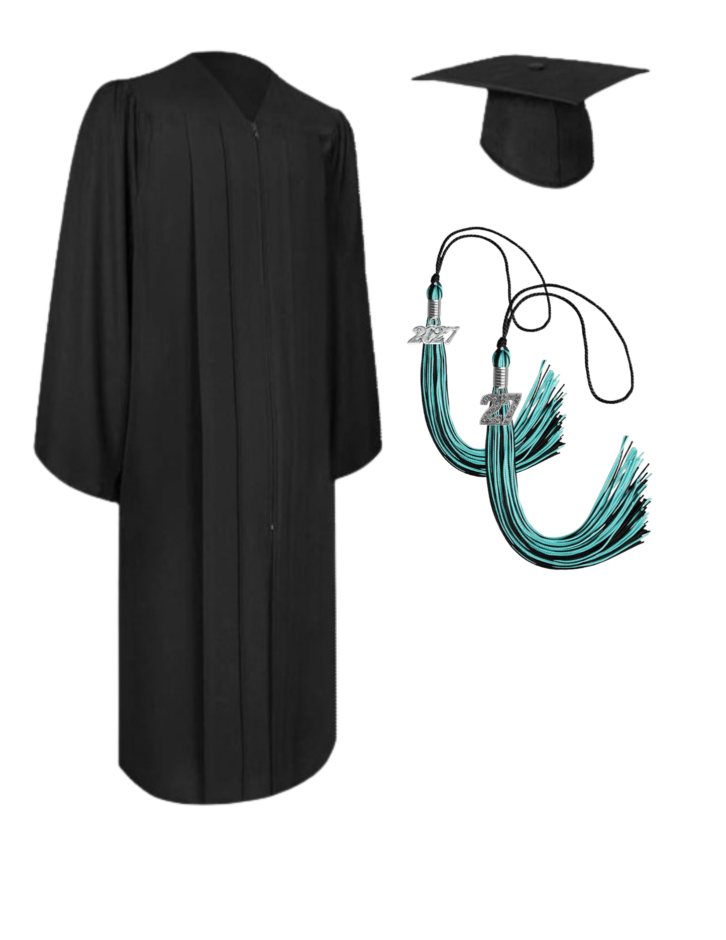 Cap, Gown & Regular Tassel with Ice or Mascot Tassel
