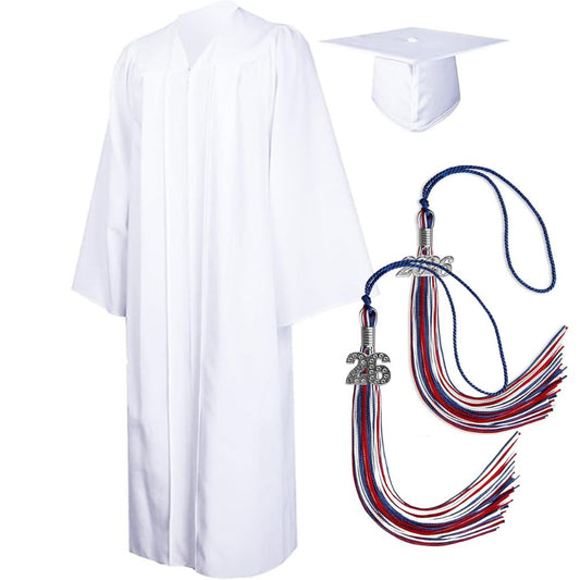 Cap, Gown & Regular Tassel with Ice or Mascot Tassel