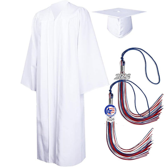 Cap, Gown & Regular Tassel with Ice or Mascot Tassel