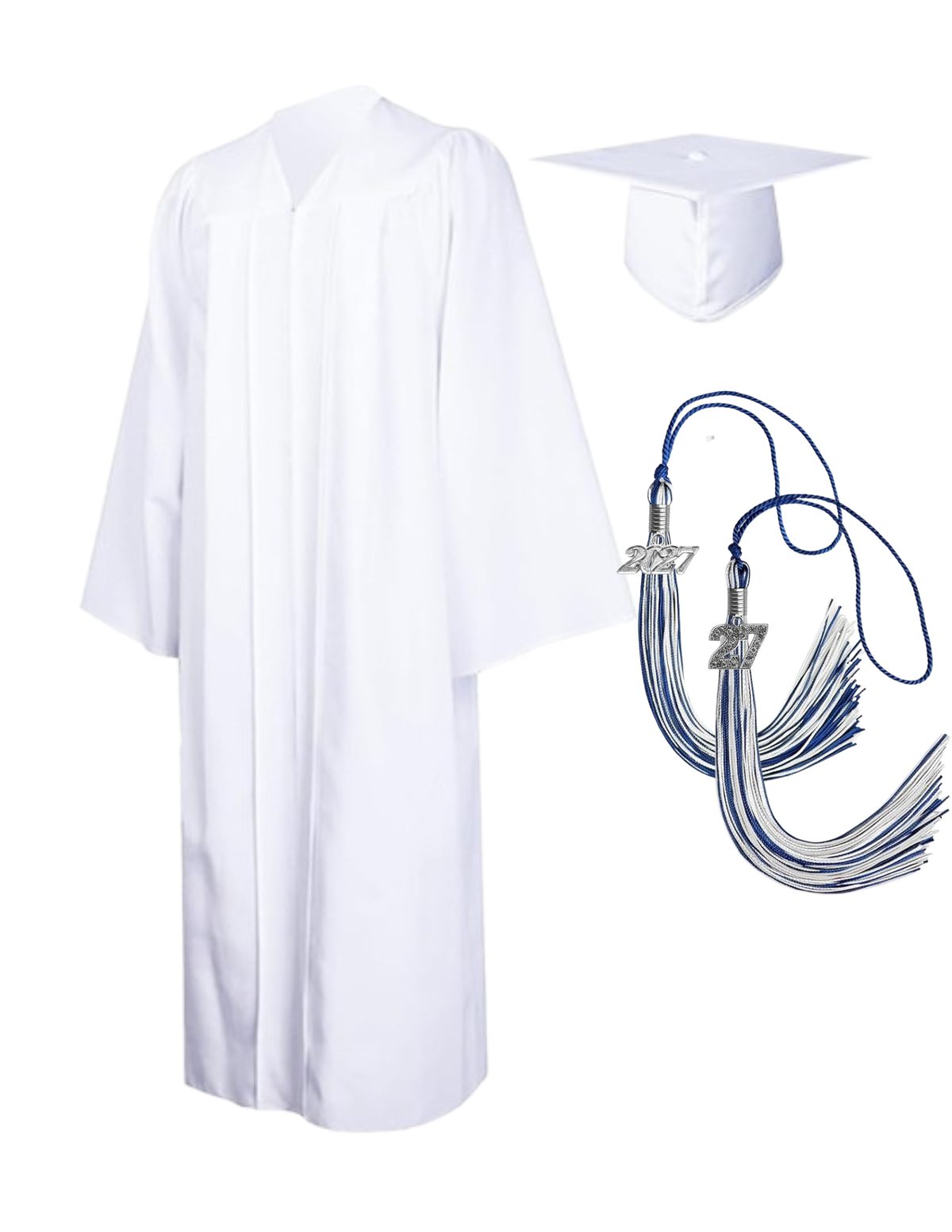 Cap, Gown & Regular Tassel with Ice or Mascot Tassel