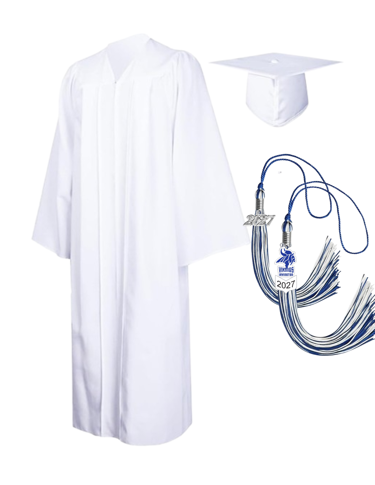 Cap, Gown & Regular Tassel with Ice or Mascot Tassel