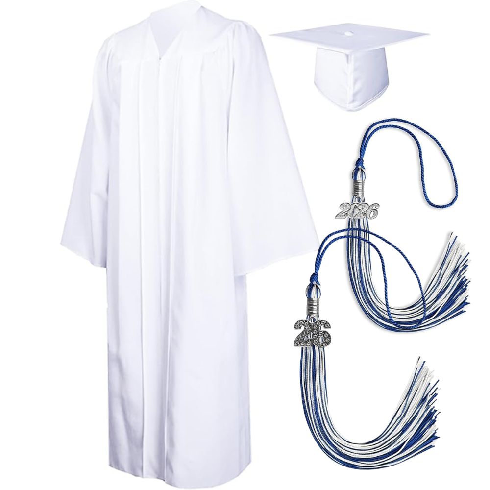 Cap, Gown & Regular Tassel with Ice or Mascot Tassel