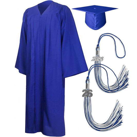 Cap, Gown & Regular Tassel with Ice or Mascot Tassel