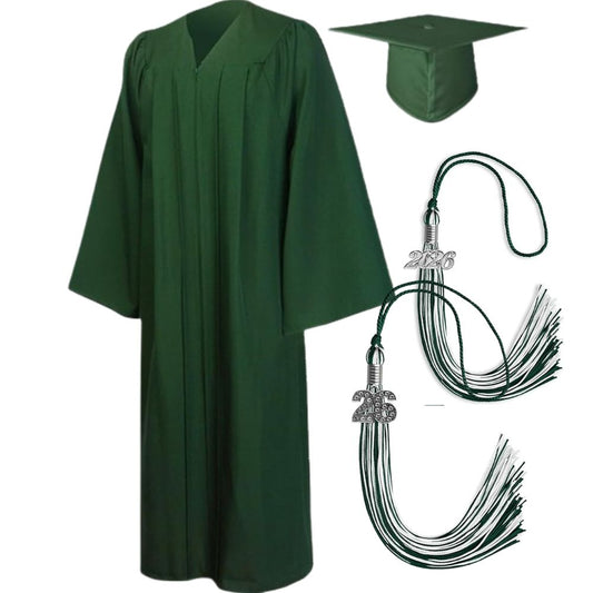 Cap, Gown & Regular Tassel with Ice or Mascot Tassel