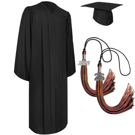 Cap, Gown & Regular Tassel with Ice or Mascot Tassel