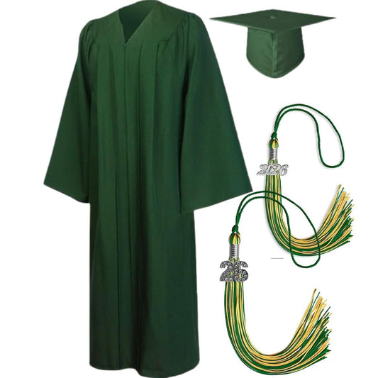 Cap, Gown & Regular Tassel with Ice or Mascot Tassel