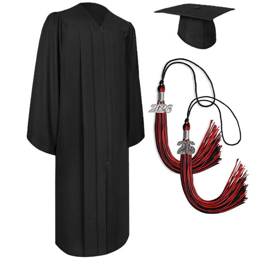 Cap, Gown & Regular Tassel with Ice or Mascot Tassel