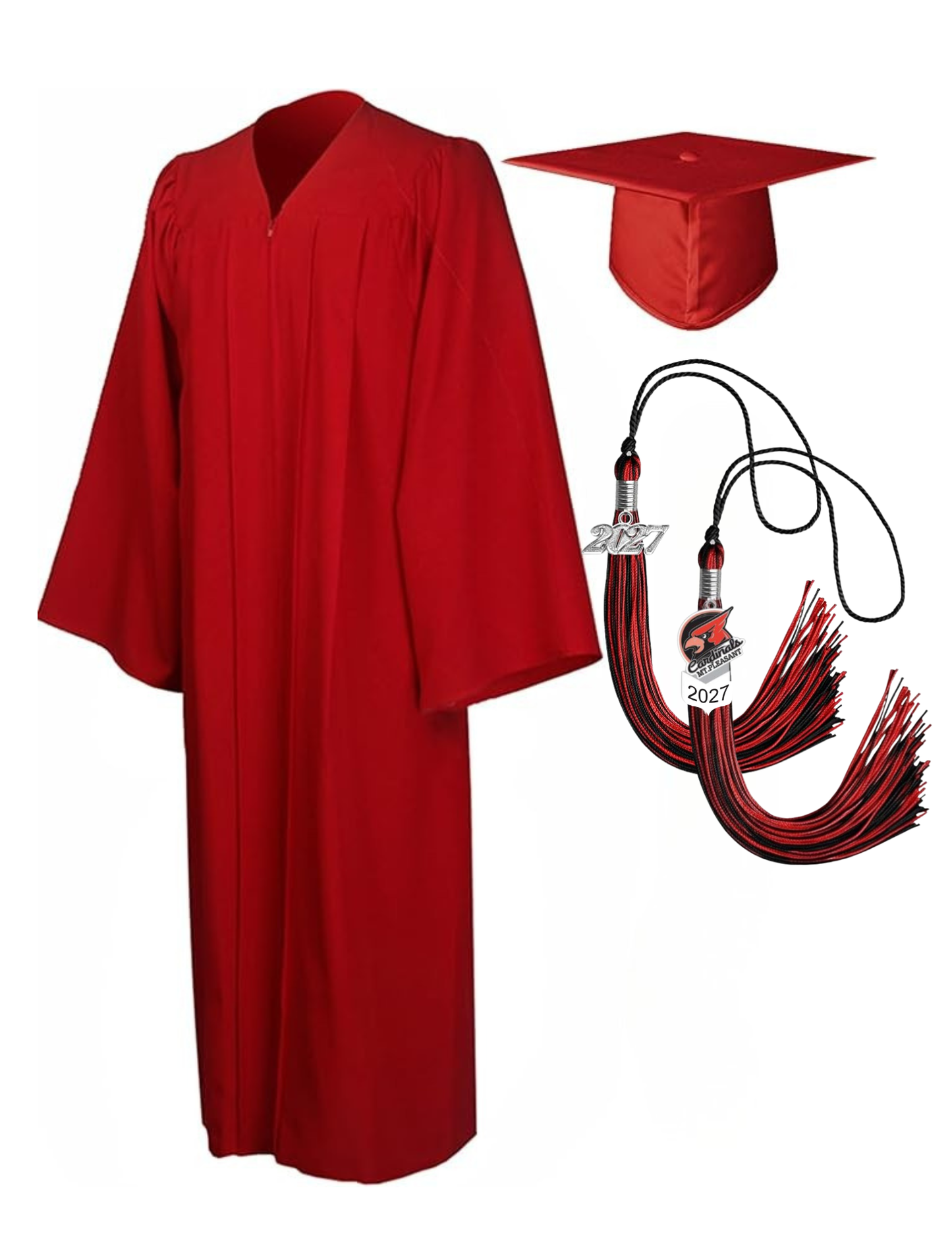 Cap, Gown & Regular Tassel with Ice or Mascot Tassel