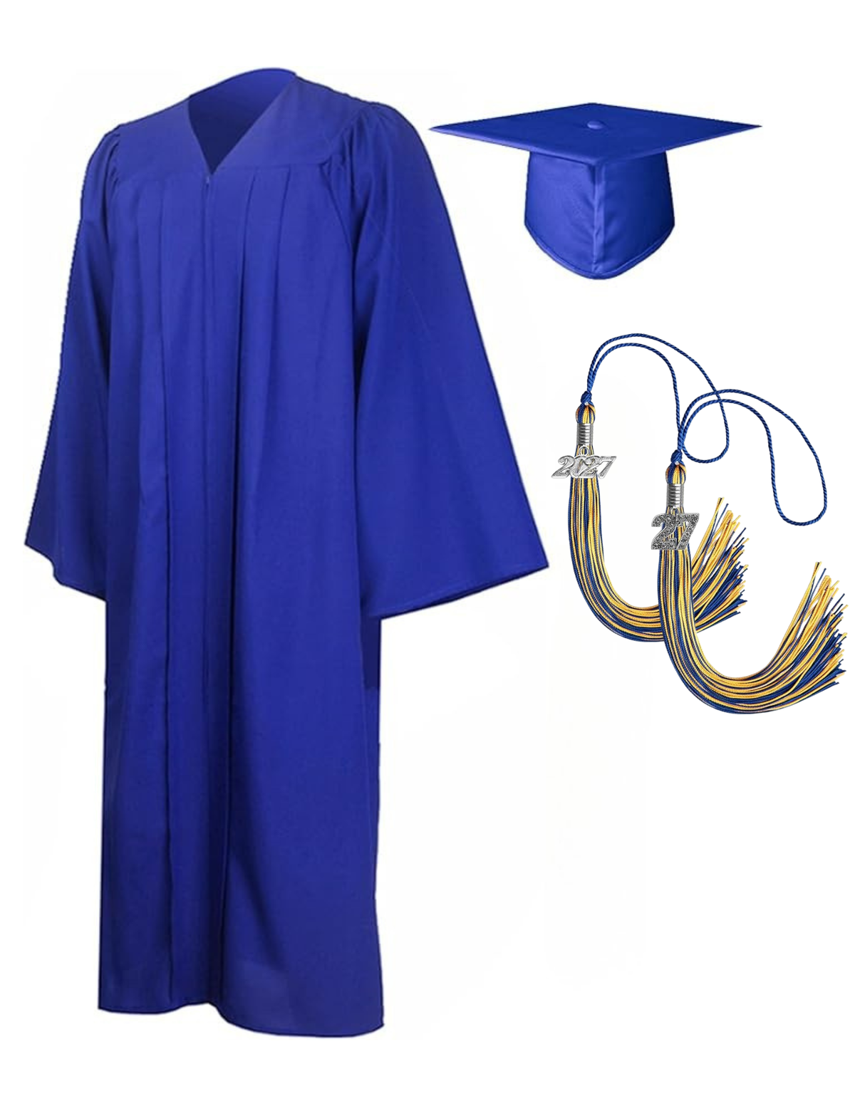 Cap, Gown & Regular Tassel with Ice or Mascot Tassel