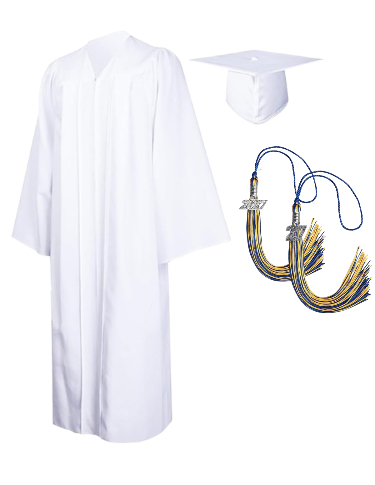 Cap, Gown & Regular Tassel with Ice or Mascot Tassel