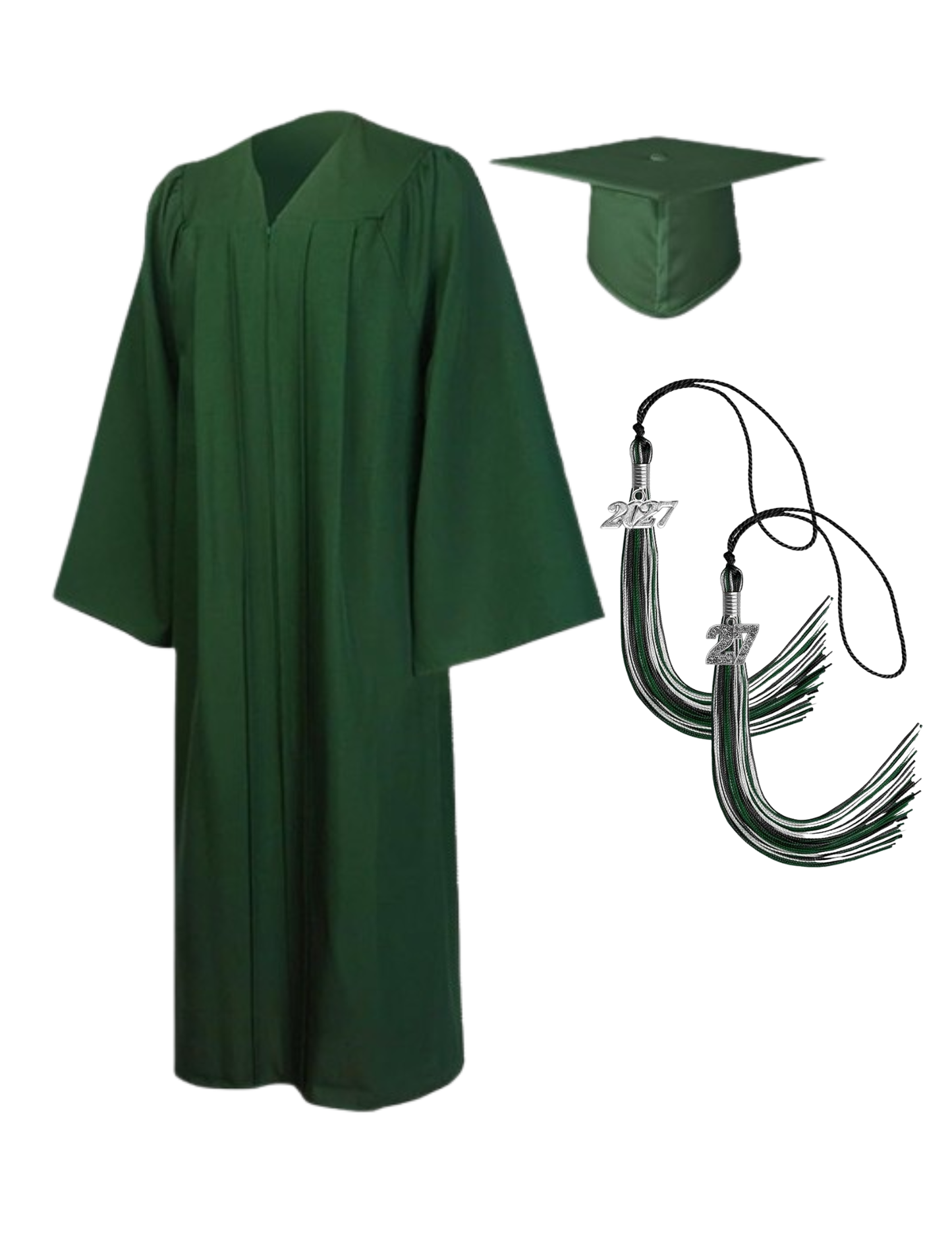 Cap, Gown & Regular Tassel with Ice or Mascot Tassel