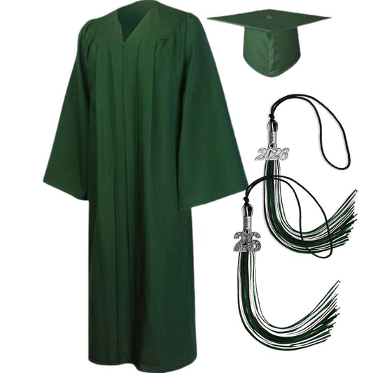 Cap, Gown & Regular Tassel with Ice or Mascot Tassel