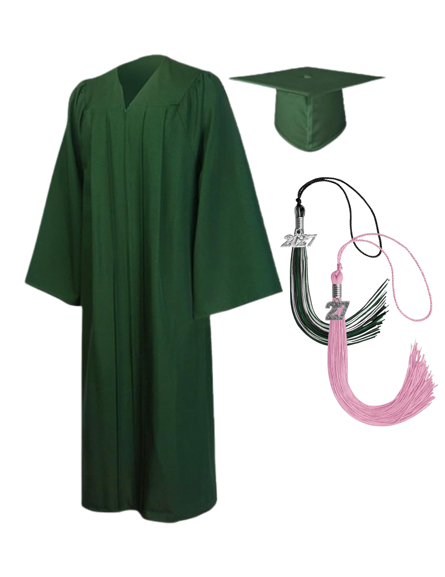 Cap, Gown & Regular Tassel with Ice or Mascot Tassel