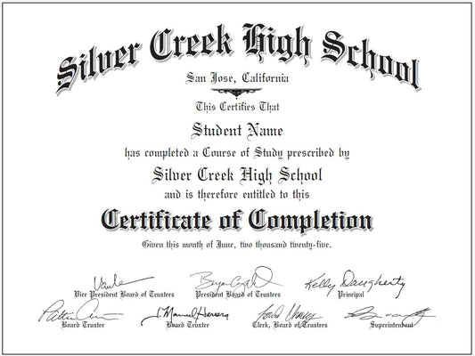 Certificate of Completion