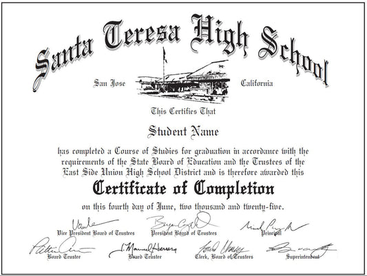 Certificate of Completion